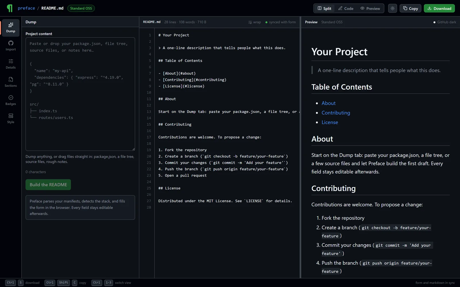 The split screen builder